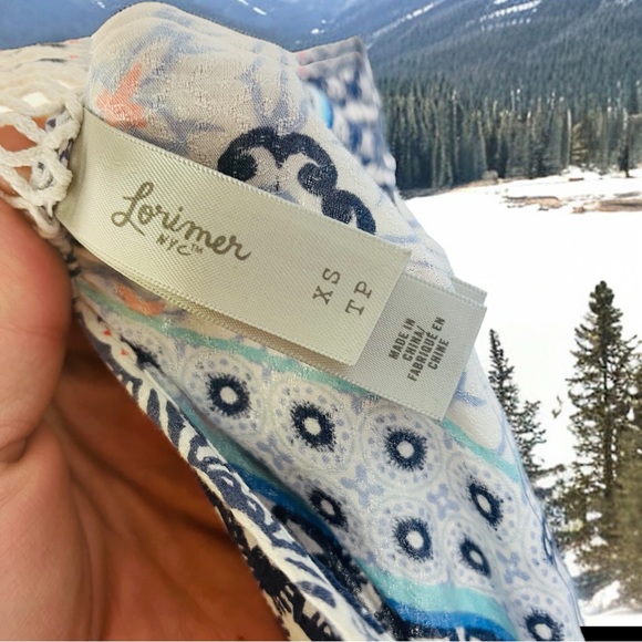 Lorimer NYC BoHo Lace Trim Tank Top size XS - Picture 9 of 11